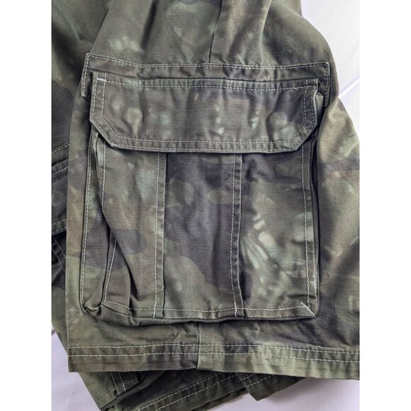 Gap Woodland Camo Cargo Shorts Mens 28 Green Brown Black Hunting Outdoor Hiking - Picture 11 of 14